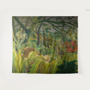 Henri Rousseau - überrascht! Wandteppich