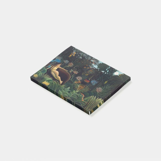 Henri Rousseaus "Der Traum" (1910) Post-it Klebezettel (angewinkelt)