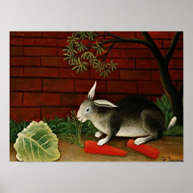 Henri Rousseaus Gemälde, Rabbit Poster (Vorne)