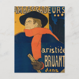 Henri Toulouse Lautrec - Aristide Bruant Postkarte