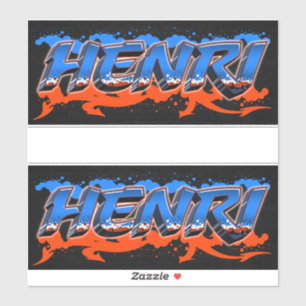 Henri Vorname Name Graffiti Aufkleber Sticker
