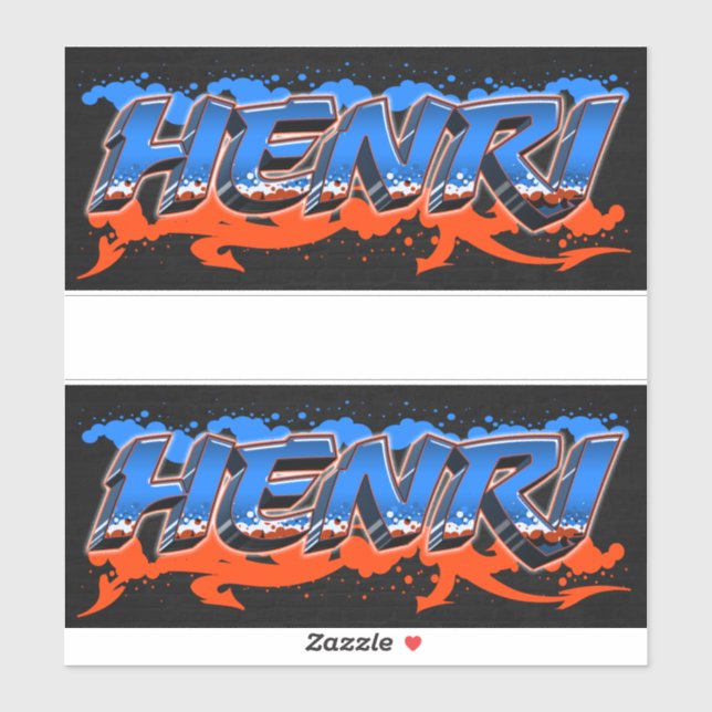 Henri Vorname Name Graffiti Aufkleber Sticker (Blatt)