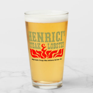 Henrici's Restaurant, Steak and Lobster, Chicago, Glas