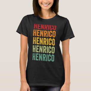 Henrico Landkreis Virginia Rainbow Text Design T-Shirt