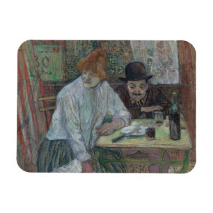 Henride Toulouse-Lautrec - am Café-La Mie Magnet