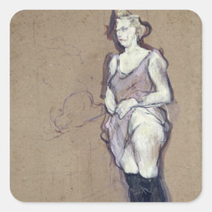 Henride Toulouse-Lautrec   die medizinische Quadratischer Aufkleber