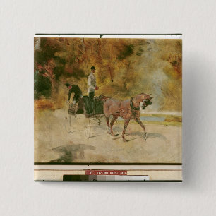 Henride Toulouse-Lautrec ein Hund-Wagen Button