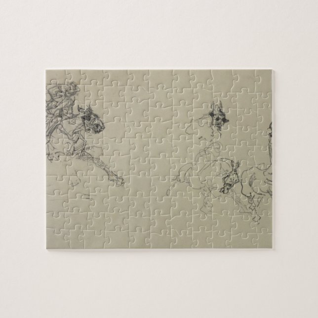 Henride Toulouse-Lautrec | Etude de Chevaux (rect Puzzle (Horizontal)