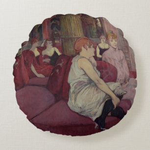 Henride Toulouse-Lautrec im Salon am Ru Rundes Kissen