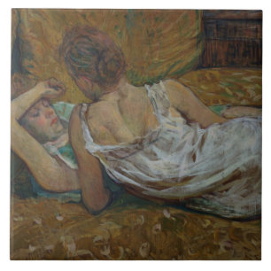 Henride Toulouse-Lautrec   zwei Freunde (Pastell) Fliese