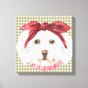 Henrietta, die Havanese gezackte Canvas Print Leinwanddruck