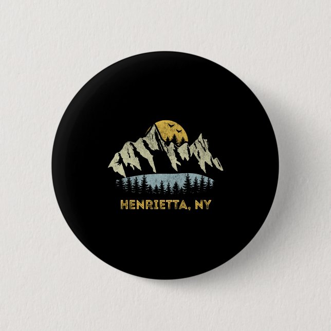 Henrietta New York Mountain Sunset Sunrise Ny  Button (Vorderseite)