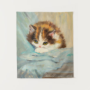 Henriëtte Ronner Knips süße Katzenmalerei Wandteppich