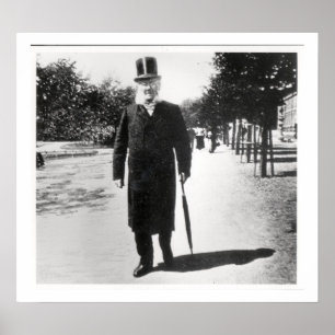 Henrik Ibsen (1828-1906) in Oslo, 1896 (b/w Foto) Poster