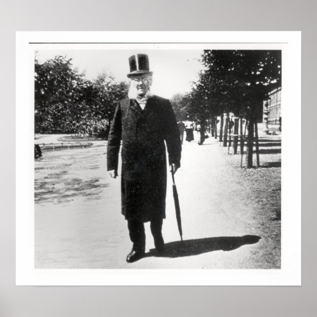 Henrik Ibsen (1828-1906) in Oslo, 1896 (b/w Foto) Poster (Vorne)