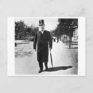 Henrik Ibsen (1828-1906) in Oslo, 1896 (b/w Foto) Postkarte