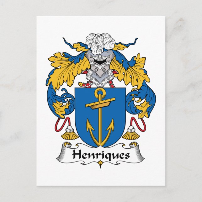Henriques Familienwappen Postkarte (Vorderseite)