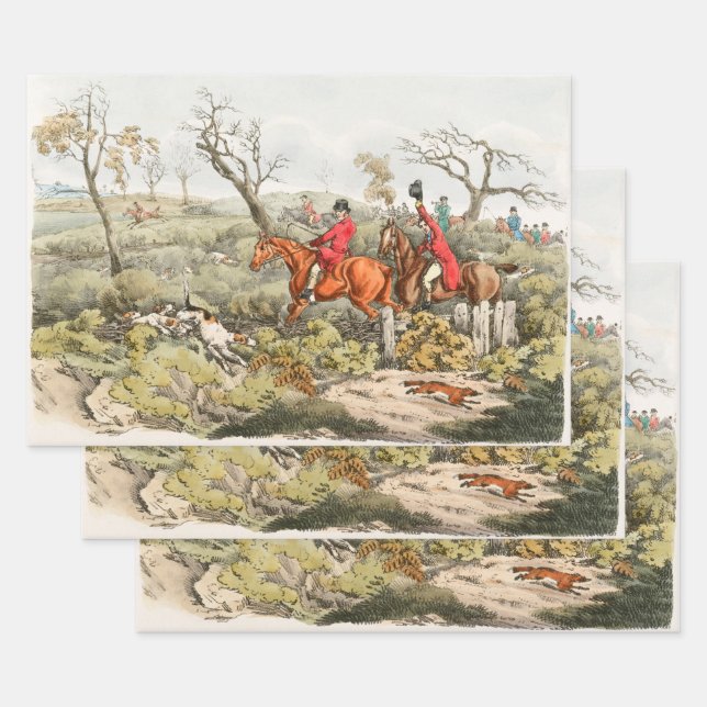 Henry Alken | Fox Hunting Geschenkpapier Set (Set)