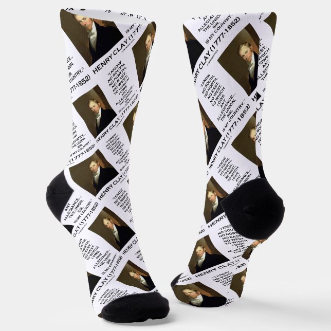 Henry Clay No South No North No East No West Zitat Socken (Gewinkelt)