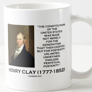 Henry Clay-Verfassung für die Nachwelt der Staaten Tasse