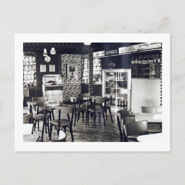 Henry Club Bar Jukebox Vintag Postkarte (Vorderseite)