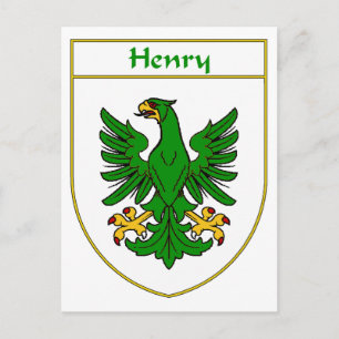 Henry Coat of Arms/Familienwappen Postkarte