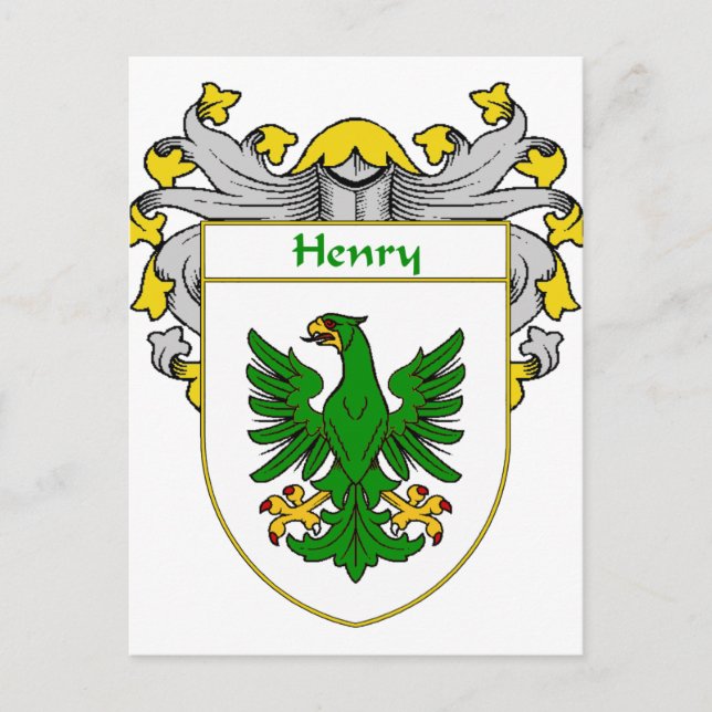 Henry Coat of Arms (Mantled) Postkarte (Vorderseite)