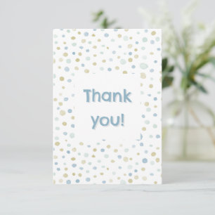 Henry Confetti Watercolor Dots Dankeschön-Karte Dankeskarte