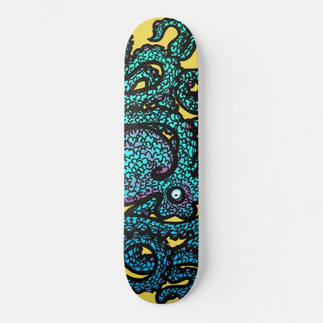 Henry das glückliche Kraken-Skateboard Skateboard (Vorderseite)