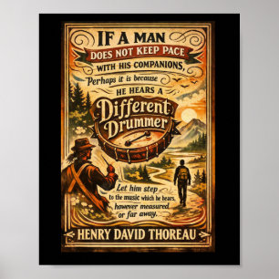 Henry David Thoreau anderer Trommler Poster