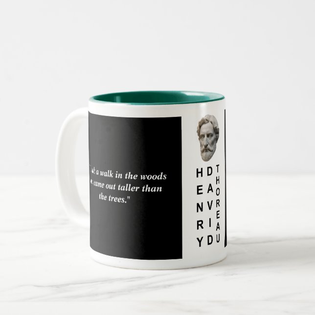 Henry David Thoreau Custom Quote Philosophie Tasse (Vorderseite Links)