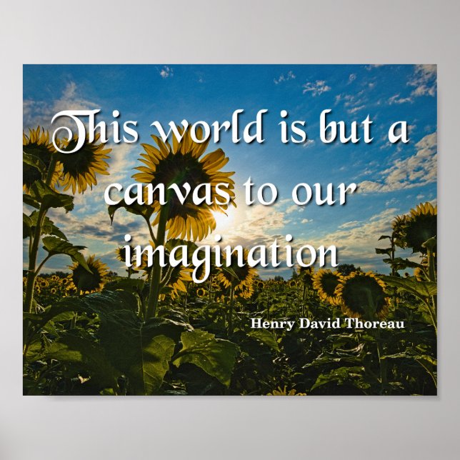 Henry David Thoreau, Imagination Poster (Vorne)
