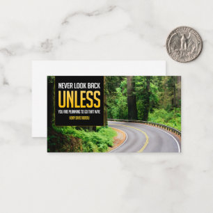 Henry David Thoreau Inspiration Zitat "Zurück" Mitteilungskarte