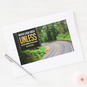 Henry David Thoreau Inspiration Zitat "Zurück" Rechteckiger Aufkleber