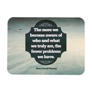 Henry David Thoreau Inspirational Zitat "Aware" Magnet