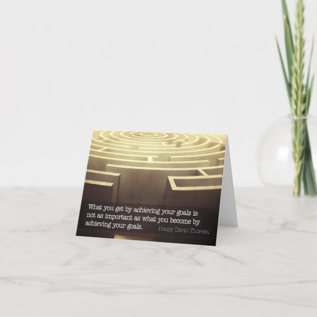 Henry David Thoreau inspirierendes Zitat "Werden" Dankeskarte (Vorderseite)