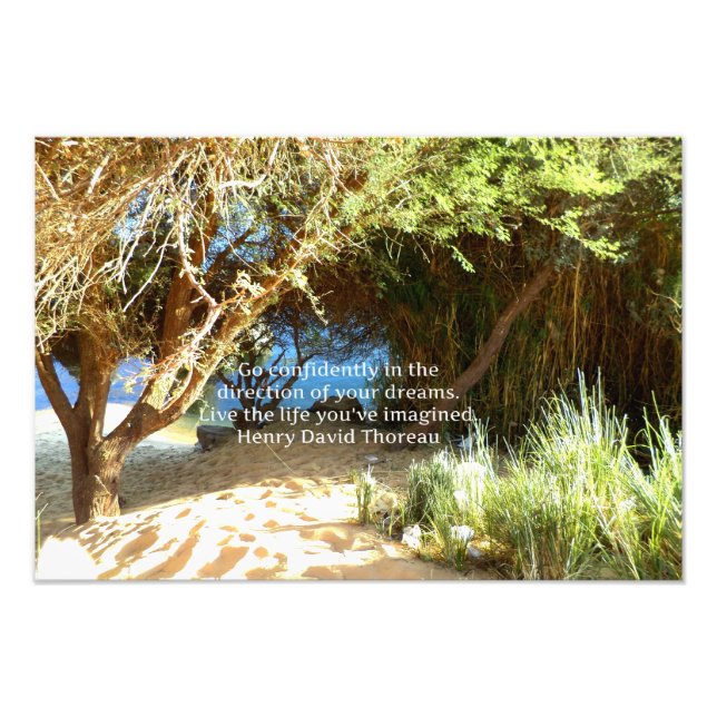 Henry David Thoreau Motivierend Dream Quotation Fotodruck (Vorne)