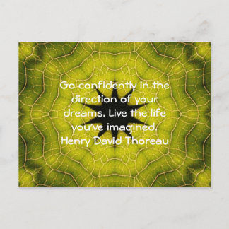 Henry David Thoreau Motivierend Dream Quotation Postkarte