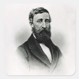 Henry David Thoreau Quadratischer Aufkleber