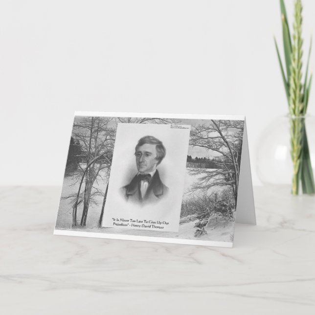 Henry David Thoreau Quote Karte (Vorderseite)
