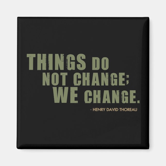 Henry David Thoreau Quote Magnet (Vorne)