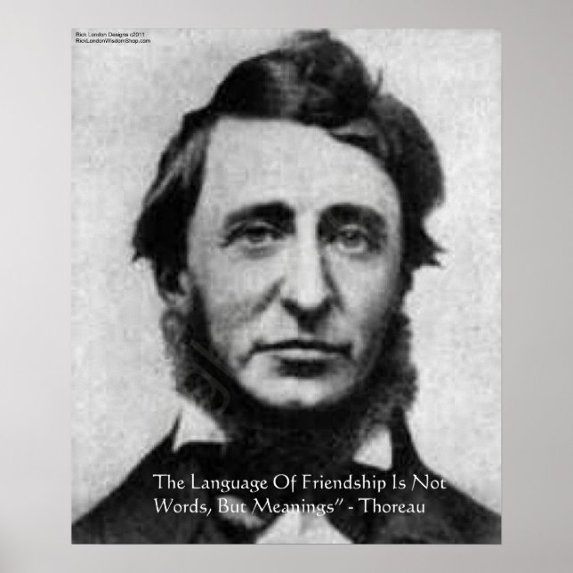 Henry David Thoreau Quote Poster (Vorne)