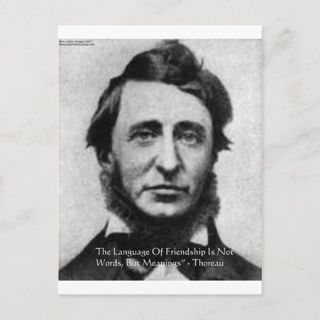 Henry David Thoreau Quote Postkarte (Vorderseite)