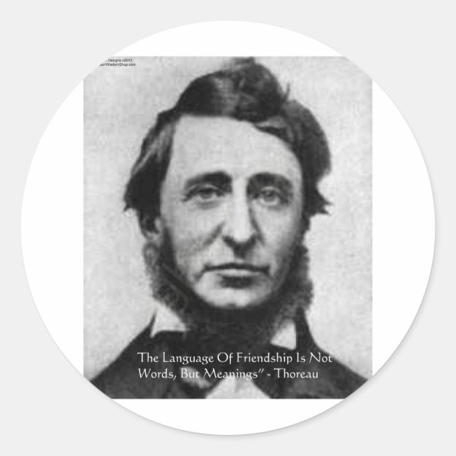 Henry David Thoreau Quote Runder Aufkleber (Vorderseite)