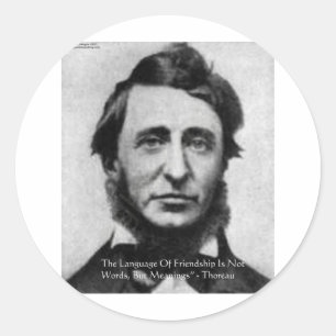 Henry David Thoreau Quote Runder Aufkleber