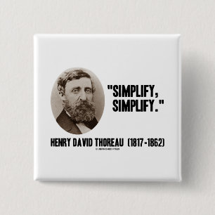 Henry David Thoreau vereinfachen vereinfachen Button