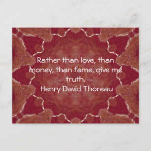 Henry David Thoreau Wisdom Quotation Sprichwort Postkarte