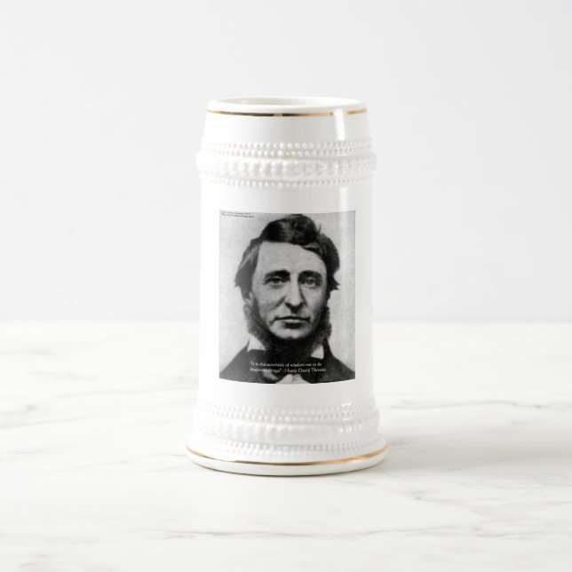 Henry David Thoreau Zitat Bierglas (Mittel)