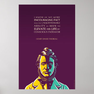 Henry David Thoreau zitiert: Gewissenswertes Unter Poster
