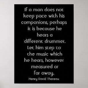 Henry David Thoreau zitiert - Kunstdruck Poster